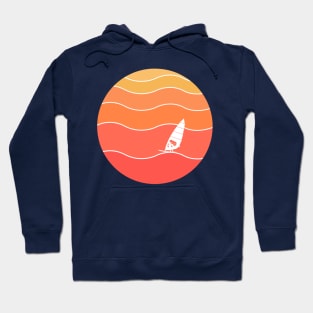 Windsurfing sunset waves Hoodie